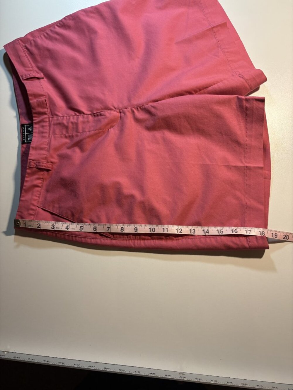 Adidas Women’s Stretch Golf Shorts Size 12 Salmon Pink Casual Bermuda Shorts - Picture 7 of 10
